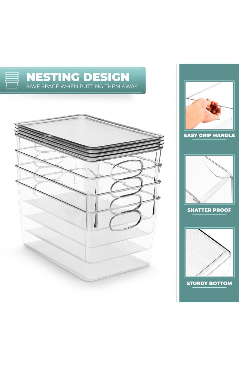 SORBUS 2-Pack Large Toy Organizer Clear Plastic Storage Bins, Alternate, color, Clear