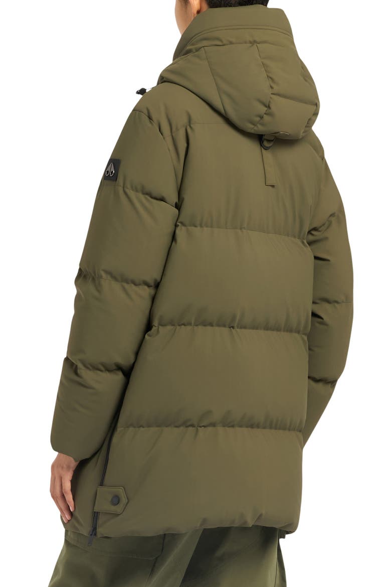 Chelia 3Q Water Repellent & Wind Resistant 800 Fill Power Down Puffer Jacket, Alternate, color, MOSS
