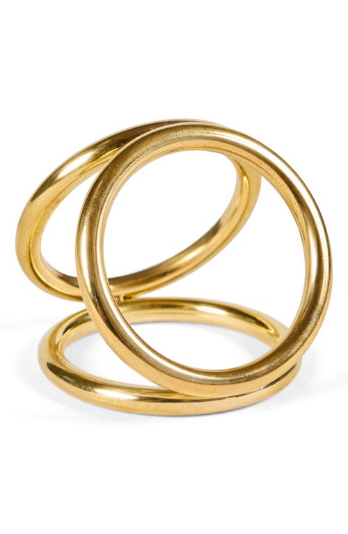 Commune Set Of 4 Napkin Rings In Gold