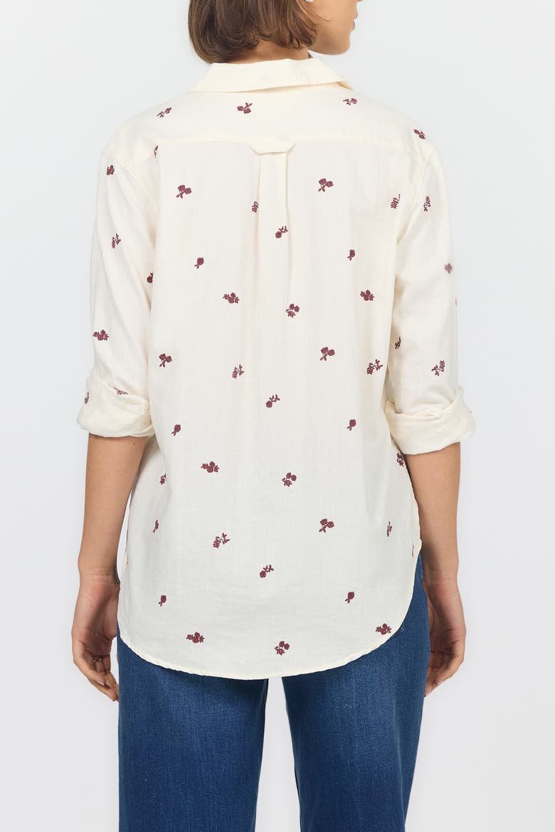 Galina Relaxed Button Up Shirt, Alternate, color, Almond Rose Stripe