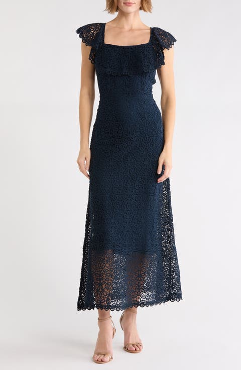 Balcony Lace Midi Dress