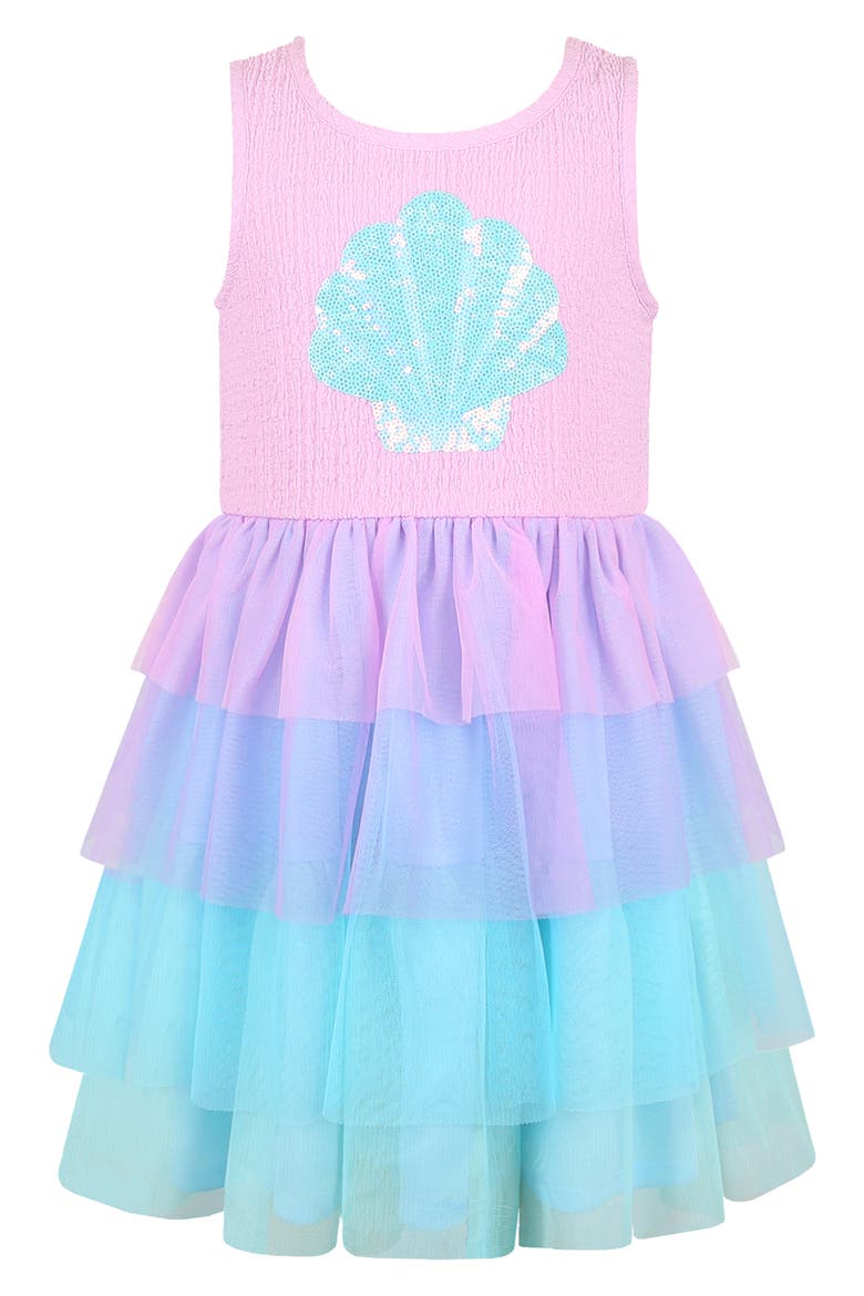 Kids' Sequin Seashell Tutu Dress, Main, color, LILAC/ MULTI