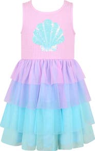 Zunie Kids' Sequin Seashell Tutu Dress