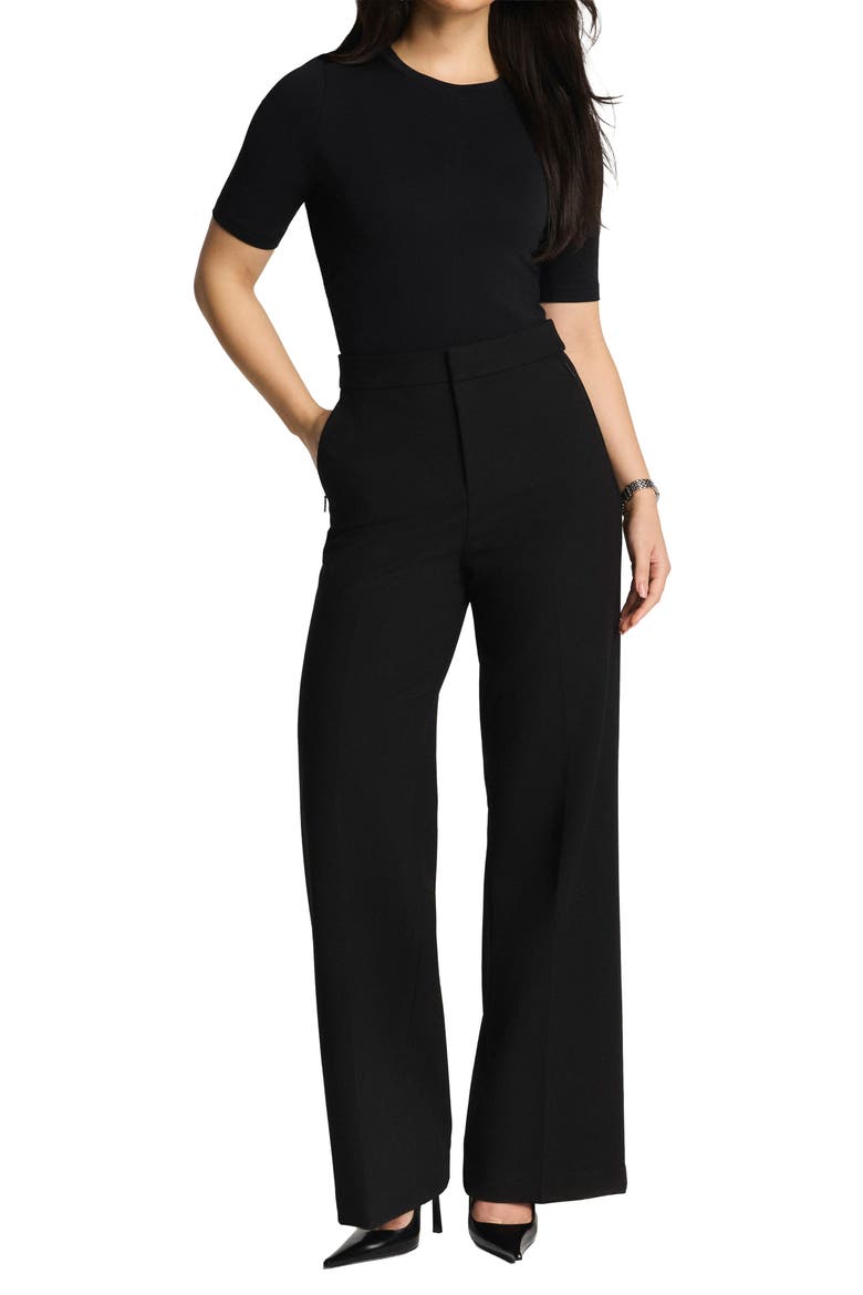 SPANXsupersmooth™ WellSuited 360 High Waist Wide Leg Pants, Alternate, color, CLASSIC BLACK