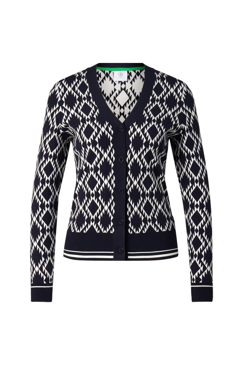 Amber Knit Jacket, Main, color, Navy blue/white