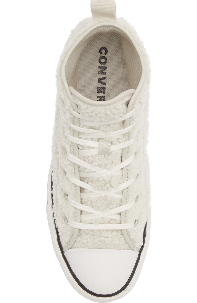 Converse Kids' Chuck Taylor<sup>®</sup> All Star<sup>®</sup> Eva Lift Faux Fur High Top Sneaker, Alternate, color,