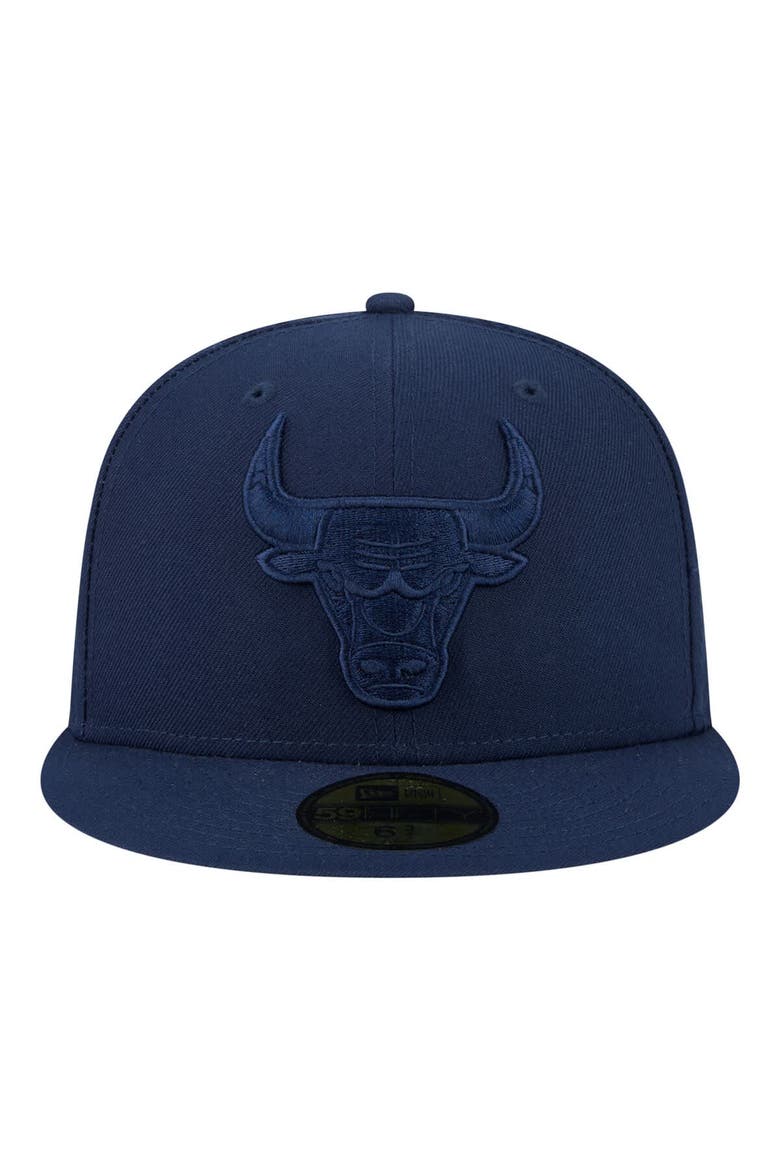 Men's New Era Navy Chicago Bulls Tonal Color Pack 59FIFTY Fitted Hat, Alternate, color, Navy