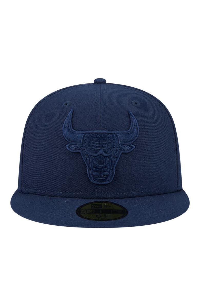 New Era Men's New Era Navy Chicago Bulls Tonal Color Pack 59FIFTY Fitted Hat, Alternate, color, Navy