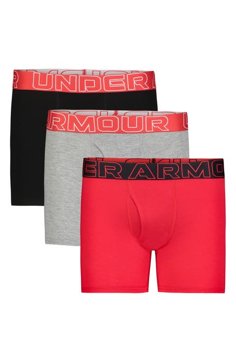 Kids' Assorted 3-Pack Performance Cotton Boxer Briefs (Big Kid)