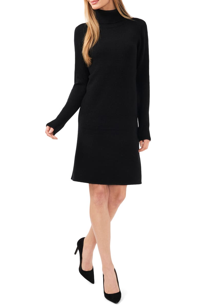 CeCe Turtleneck Long Sleeve Sweater Dress, Main, color, 