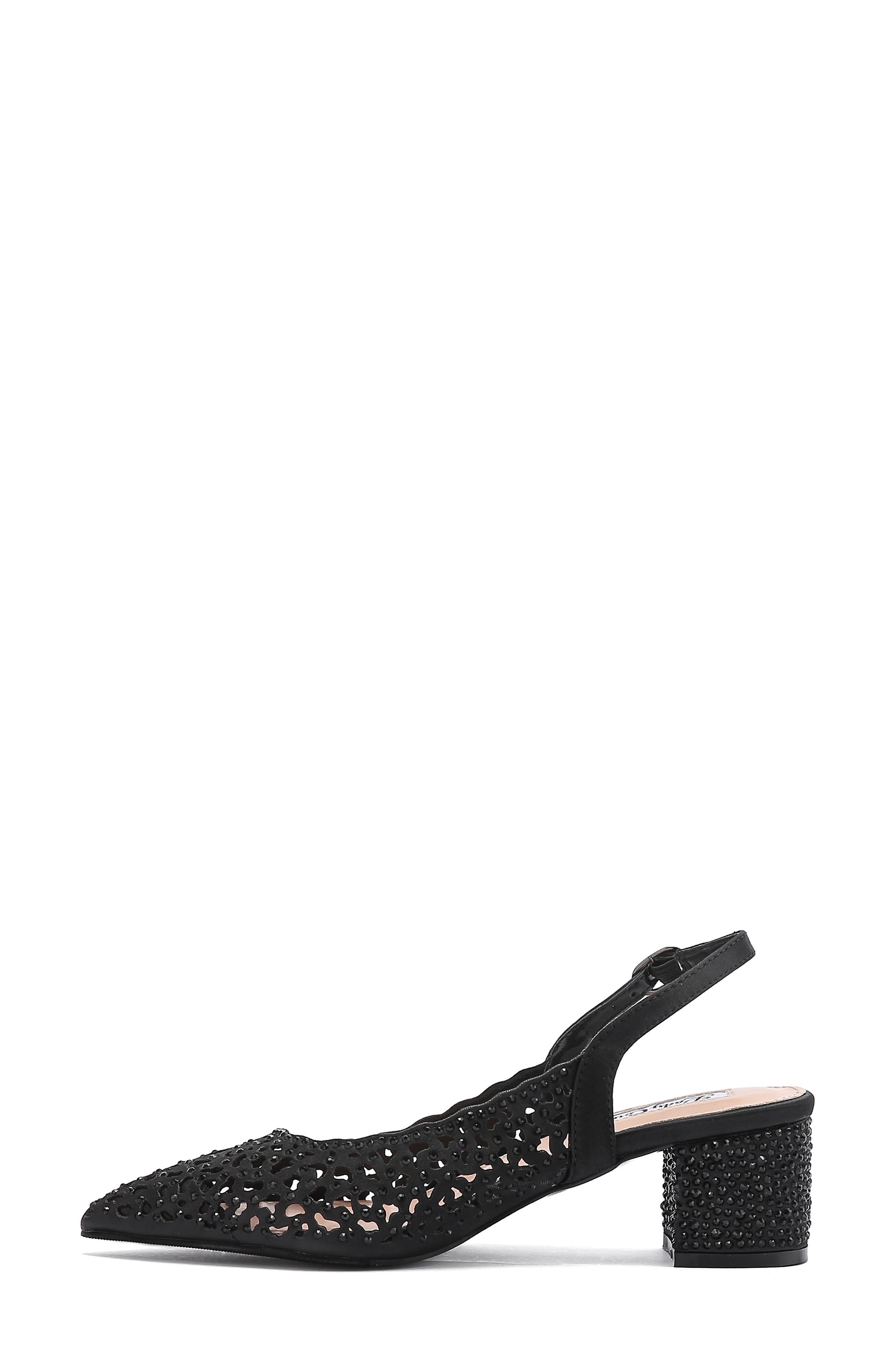 LADY COUTURE Donn Embellished Slingback Pump, Alternate, color, Black