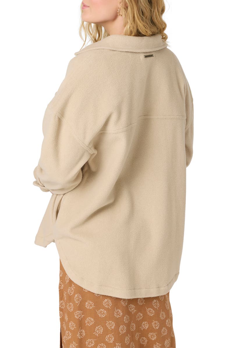 O'Neill Rune Fleece Shirt Jacket, Alternate, color, Cement
