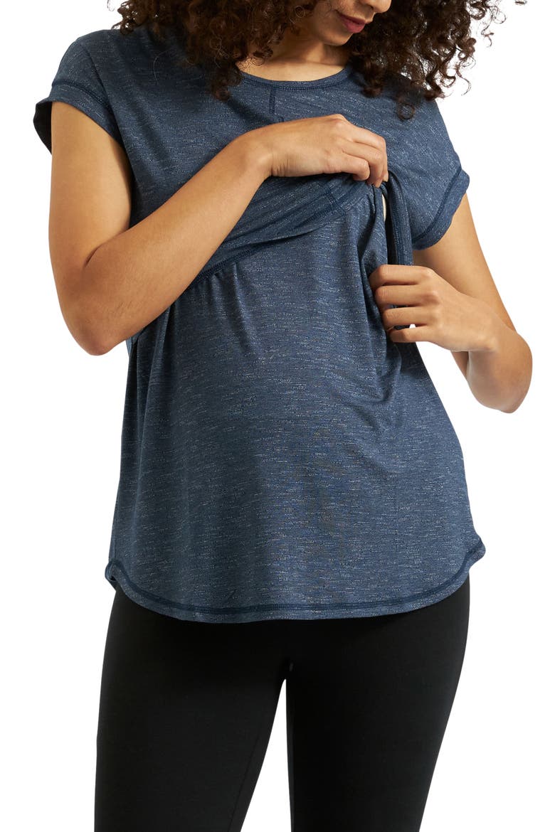 Dreamy Nursing Tee, Alternate, color, DENIM