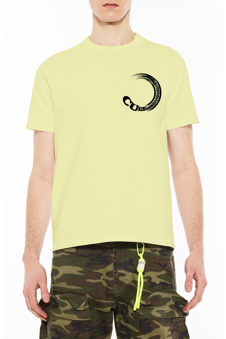 Shimuchan Cotton Graphic T-Shirt, Main, color, NEON YELLOW