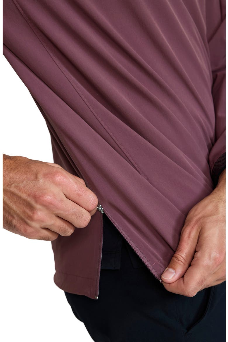 Kinetic Wind Golf Pullover, Alternate, color, PLUM WINE
