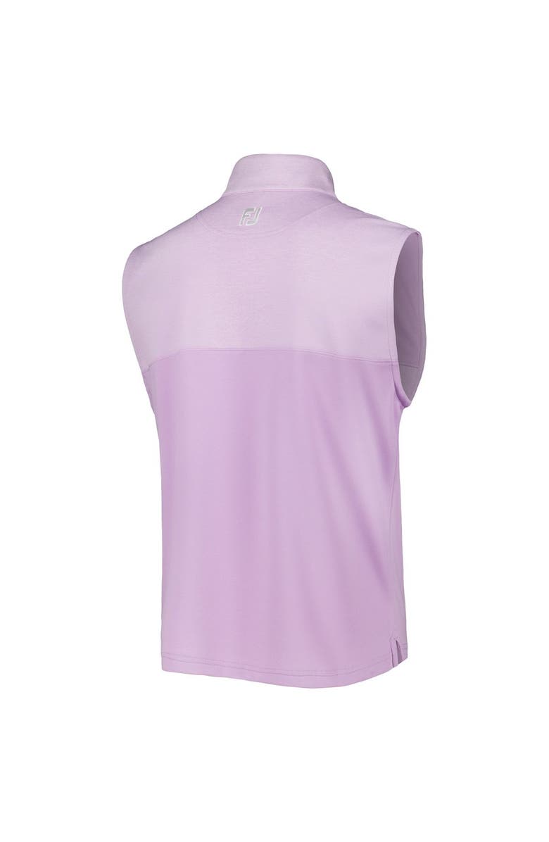 FOOTJOY Men's FootJoy Purple Arnold Palmer Invitational Heather Yoke Half-Zip Vest, Alternate, color, Purple
