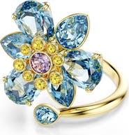 Swarovski Idyllia Crystal Flower Bypass Ring