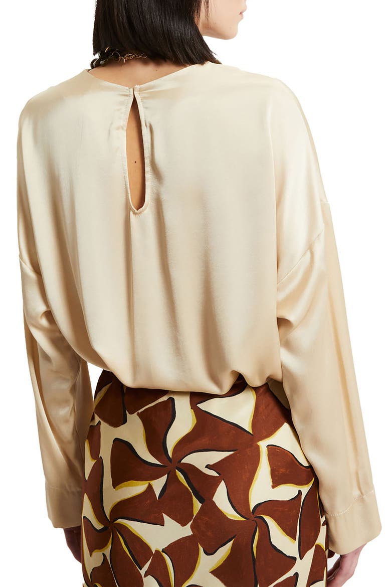 Fluid Viscose Blouse, Alternate, color, Ecru