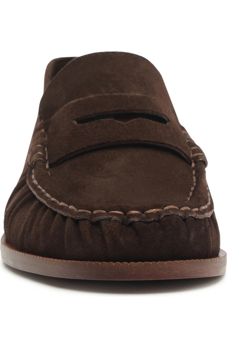 Schutz Tyche Penny Loafer, Alternate, color, Dark Brown