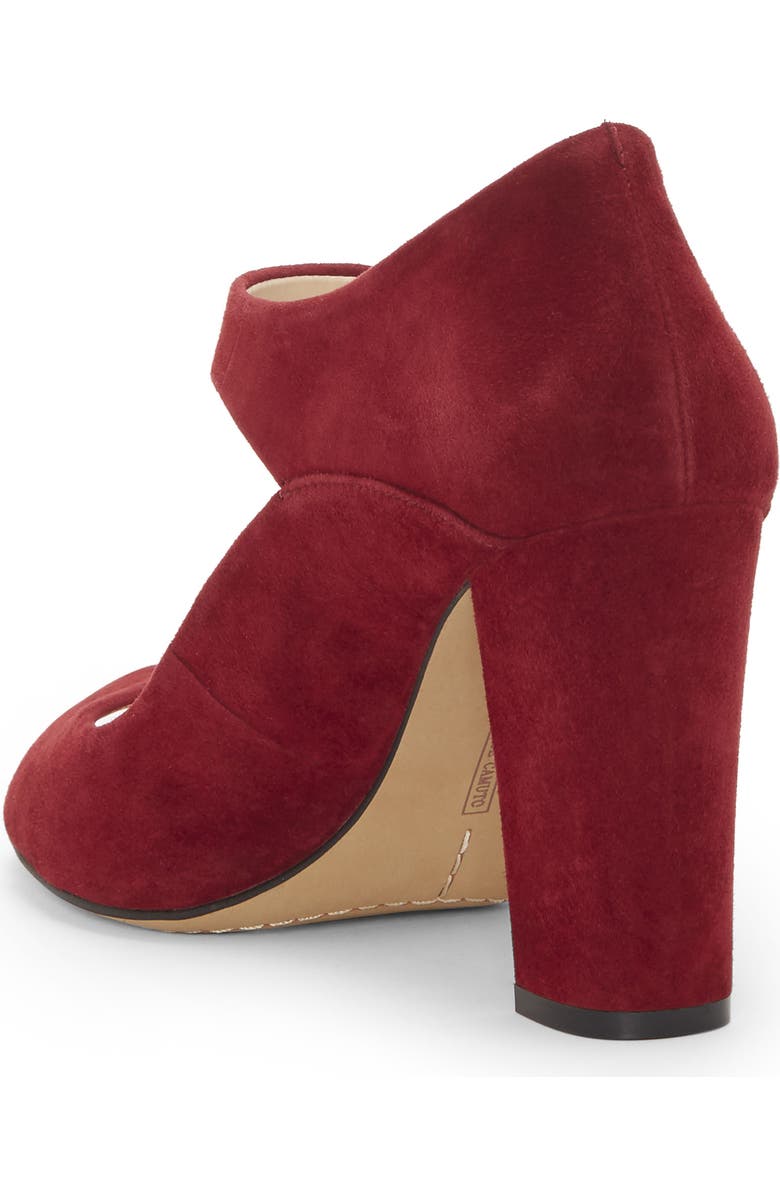 Vince Camuto Selmer Peep-Toe Pump, Alternate, color, Beaujolais Suede