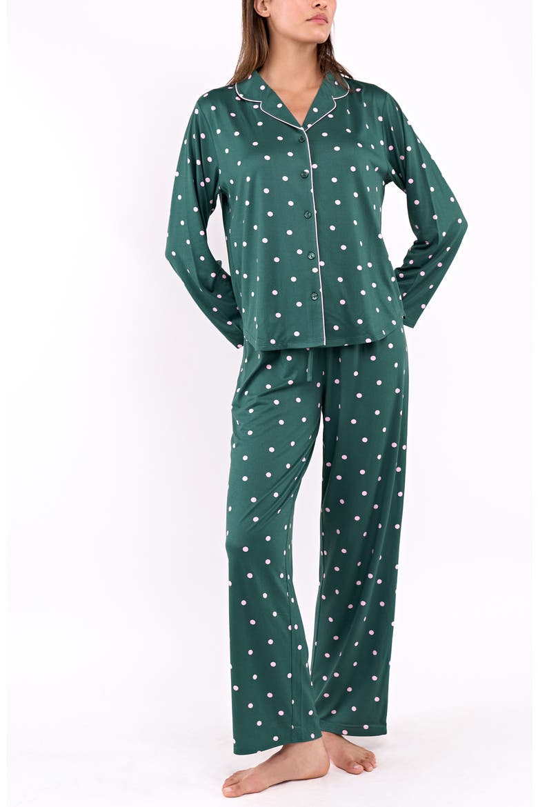 Lindsey 2-Piece Pajamas, Alternate, color, GREEN