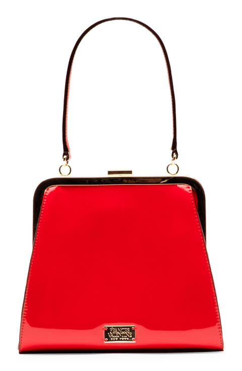 Lulu Leather Frame Clutch