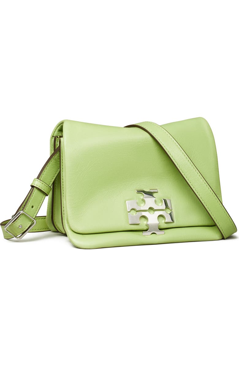 Tory Burch Kira Soft Leather Shoulder Bag, Alternate, color, Celery Juice
