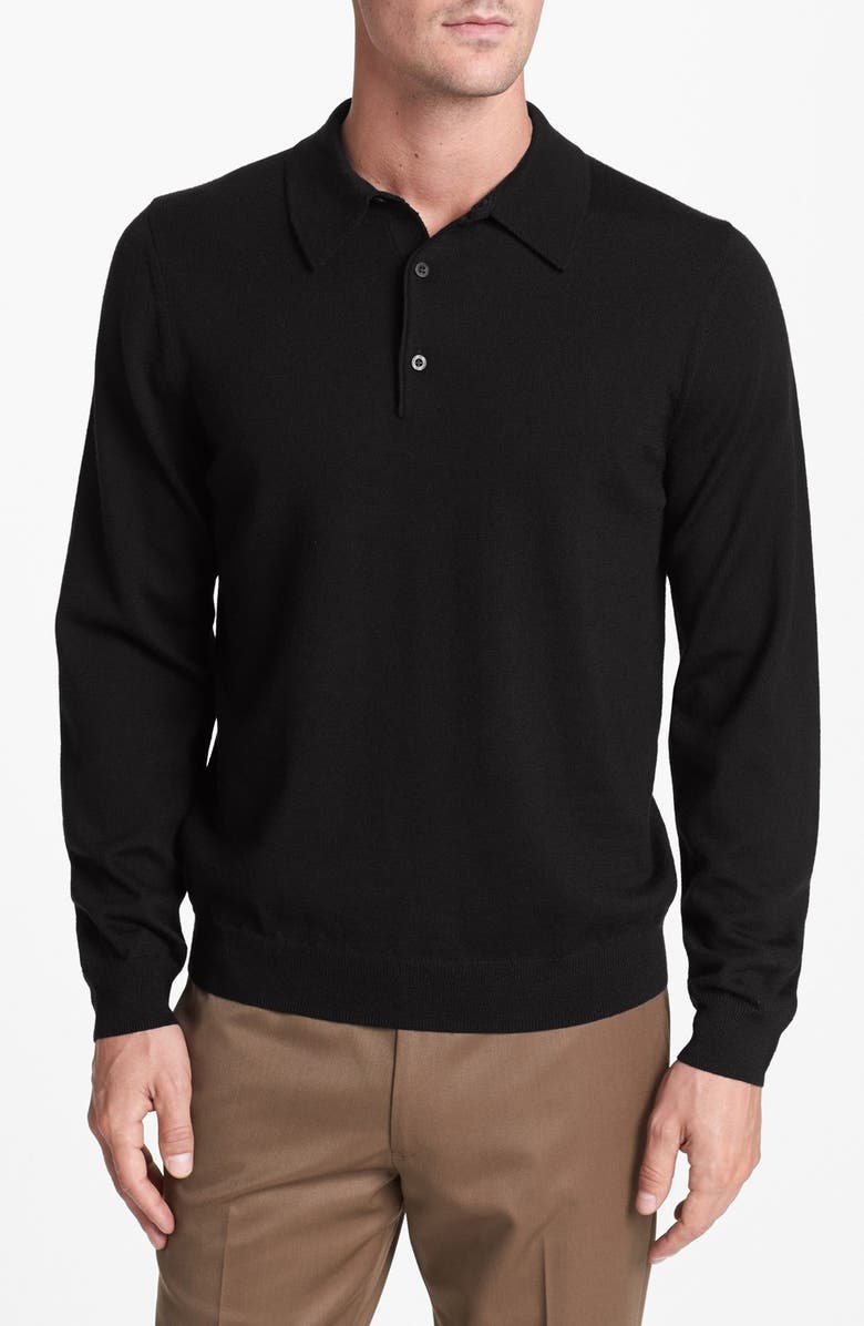 NORDSTROM MEN'S SHOP Nordstrom Merino Wool Polo Sweater, Main, color,