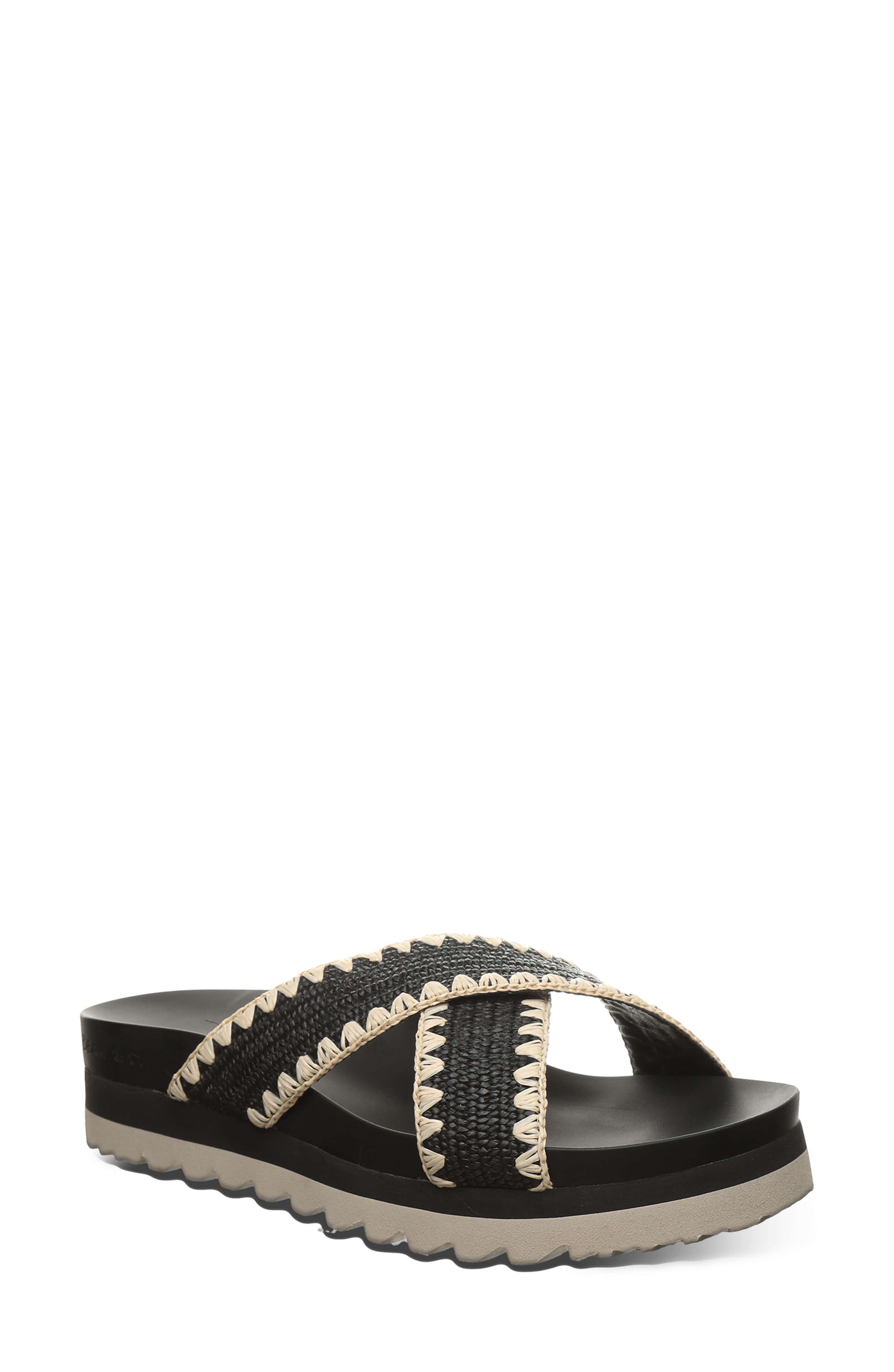 BEARPAW <p>Carina Faux Leather Slide Sandal (Women) </p>