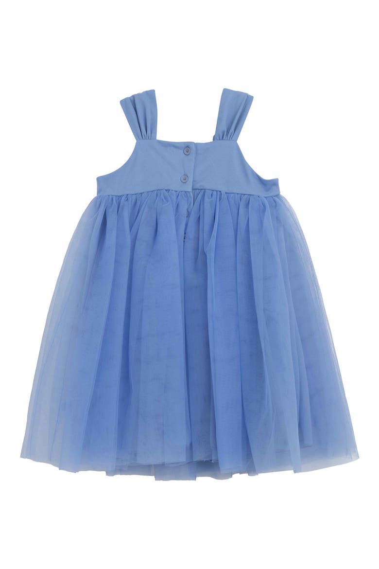 Kids' Sleeveless Floral Appliqué Tulle Dress, Alternate, color, PERI JM