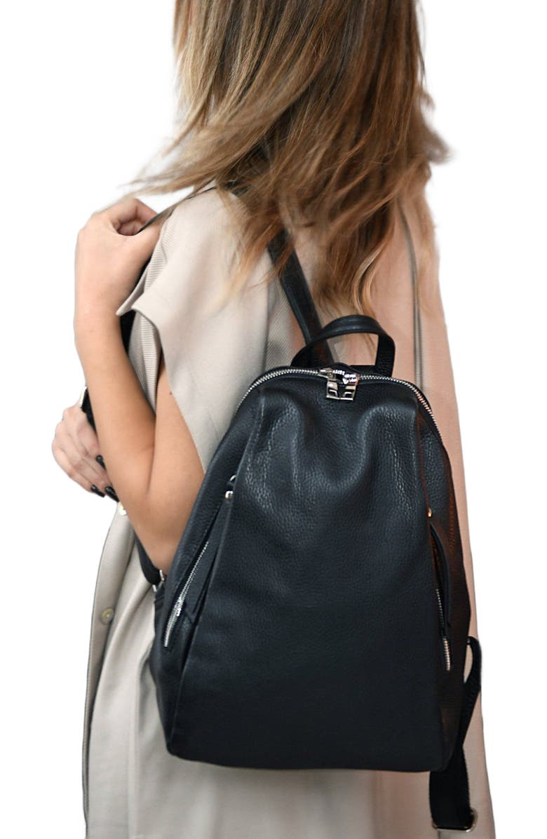 Forever & Always Shoes Alessia Leather Backpack Bag, Alternate, color,