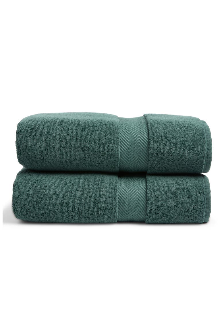 Set of Two Organic Hydrocotton Bath Towels, Main, color, GREEN GABLES