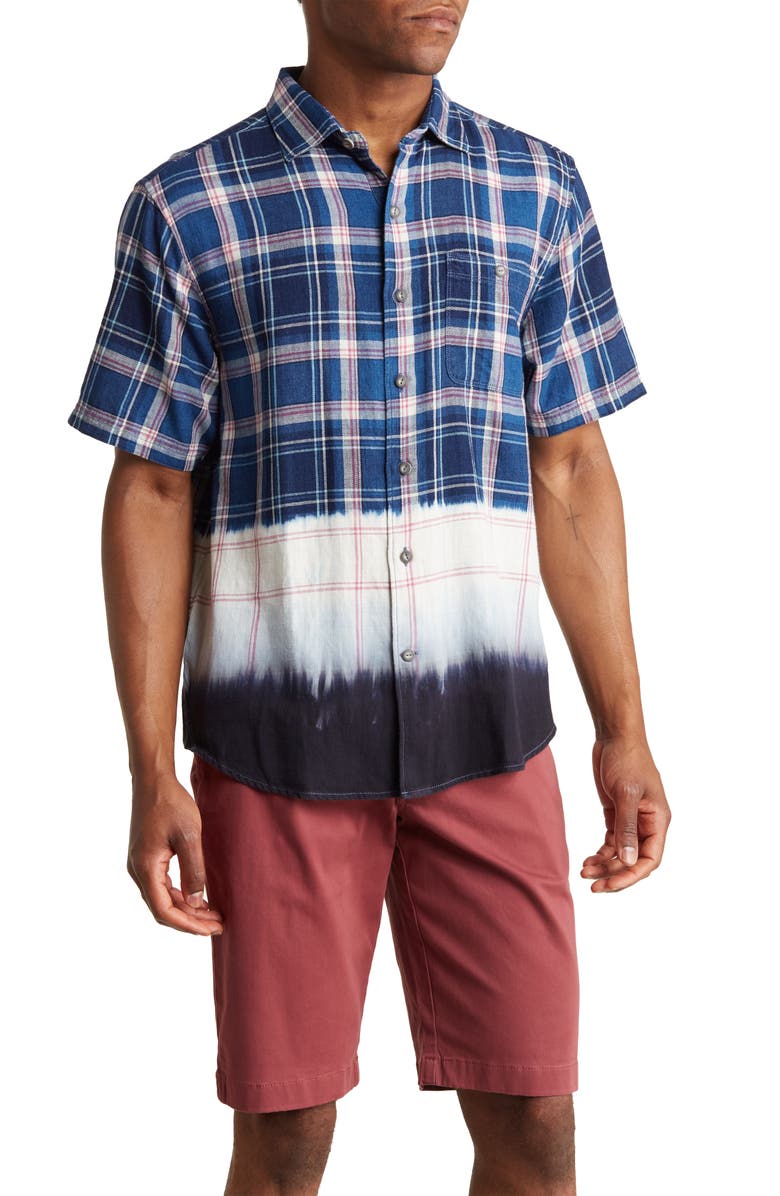 Tommy Bahama Soul Cal Surf Plaid Camp Shirt, Main, color, 