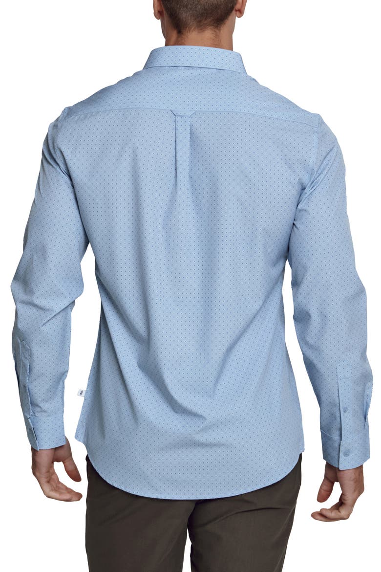 Gatler Neat Performance Button-Up Shirt, Alternate, color, DUSTY BLUE