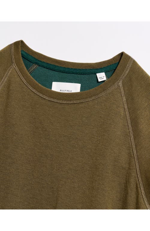 Billy Reid Long Sleeve Cotton & Modal Crewneck T-shirt In Green