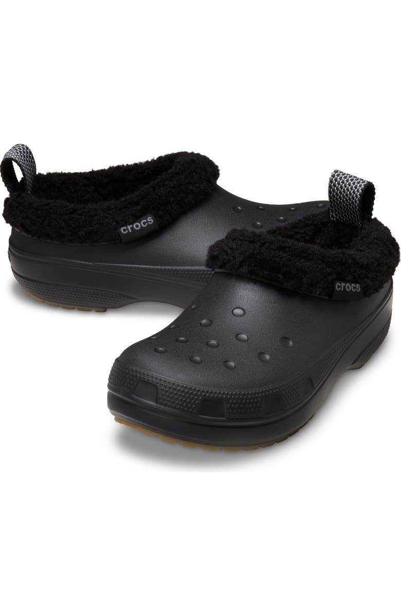 CROCS Classic Fleece Lined Shorty Clog, Alternate, color, Black