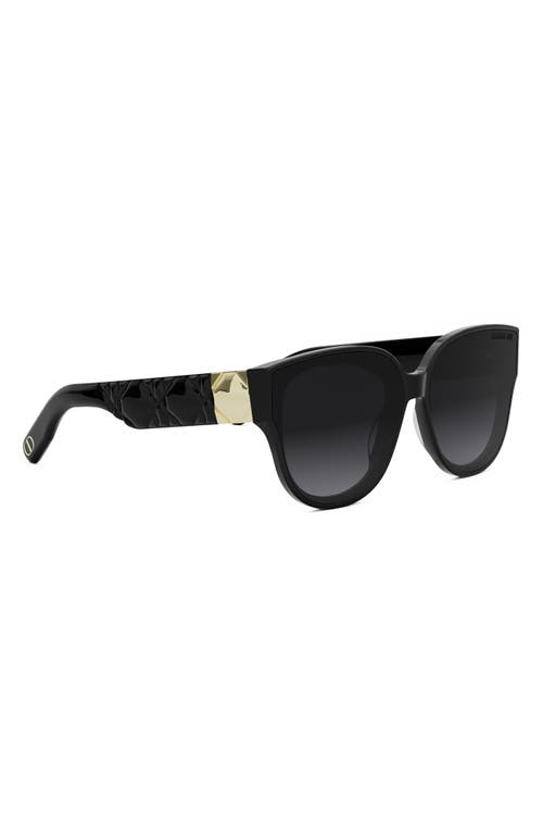 Dior Lady 95.22 R3i 64mm Oversize Round Sunglasses In Black