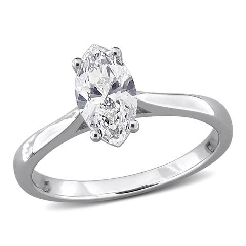 Lab Grown Diamond Marquise Solitaire Ring