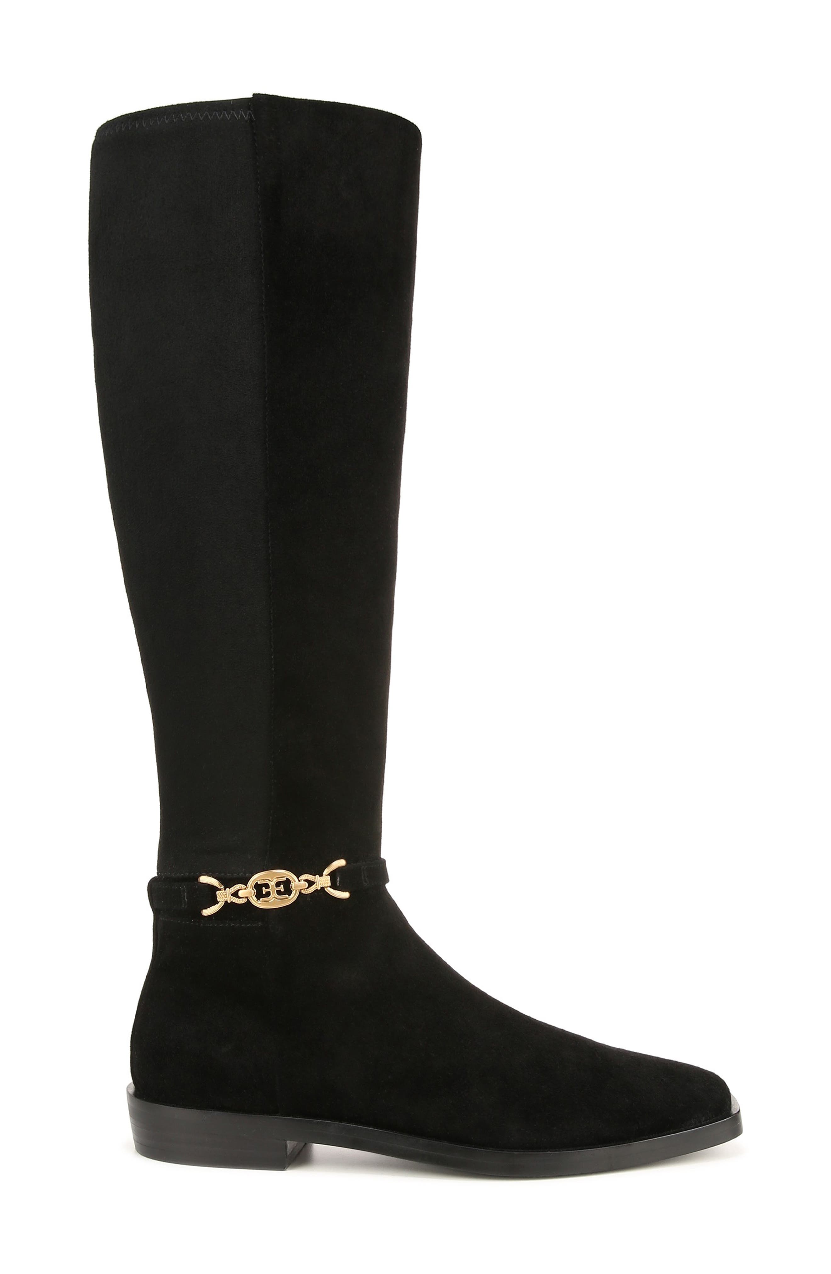 Clive Knee High Boot, Alternate, color, BLACK SUEDE