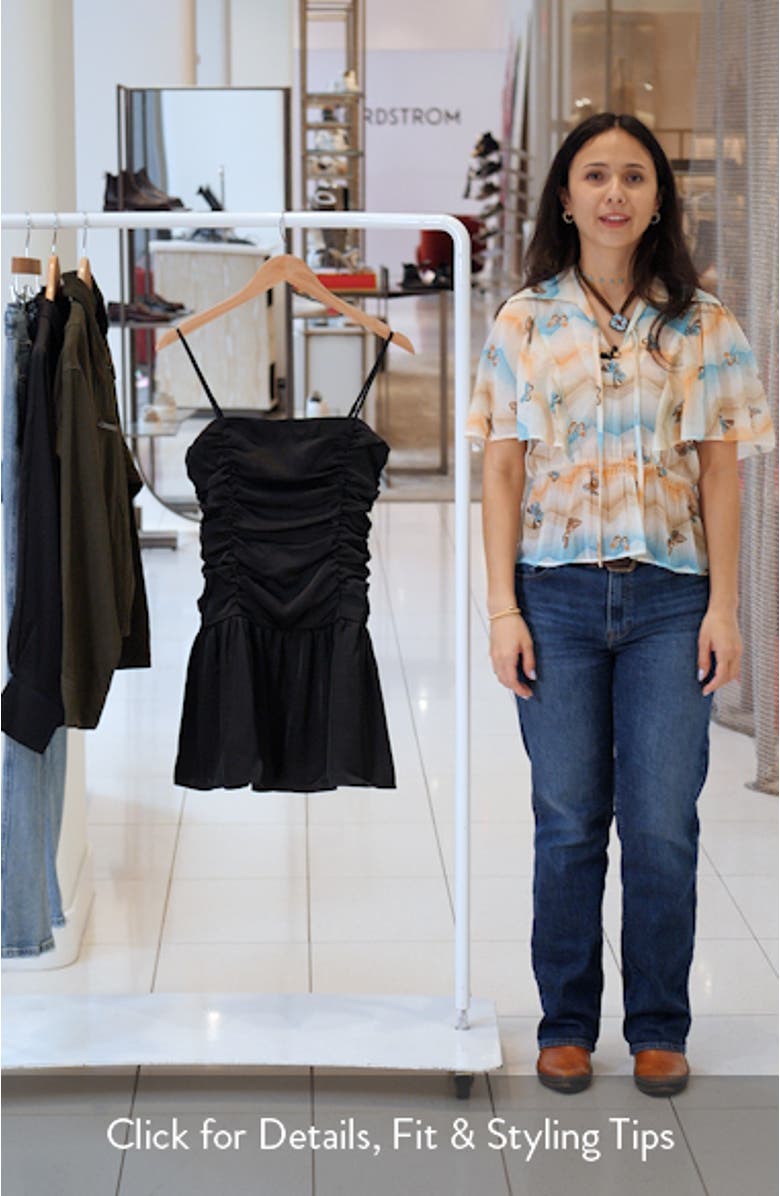 Ruched Satin Drop Waist Minidress, sales video thumbnail