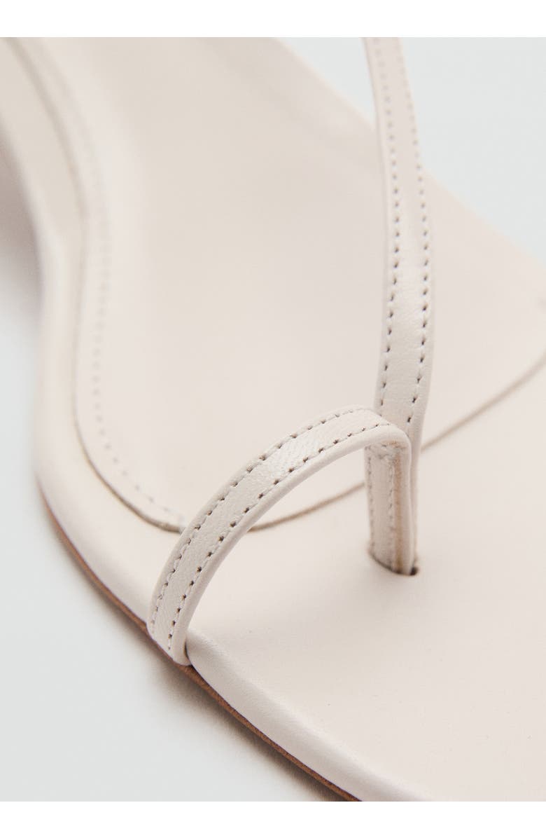 MANGO Ankle Strap Kitten Heel Sandal, Alternate, color, Ecru