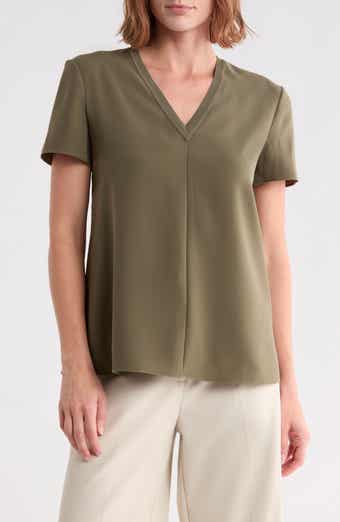 Crepe V-Neck Top