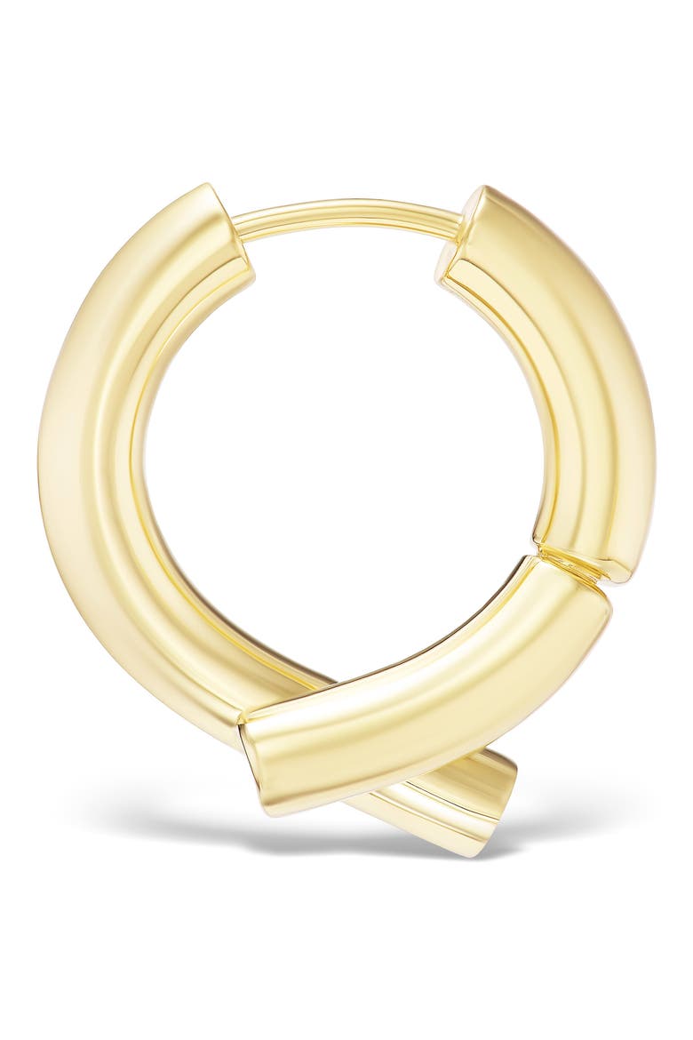 Oera Knot Bypass Hoop Earrings, Main, color, 18K YELLOW GOLD