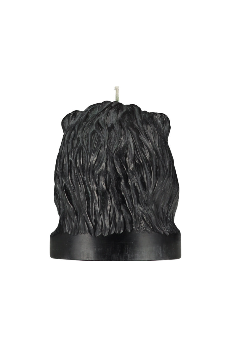 Lion Head Candle, Alternate, color, Jet Black