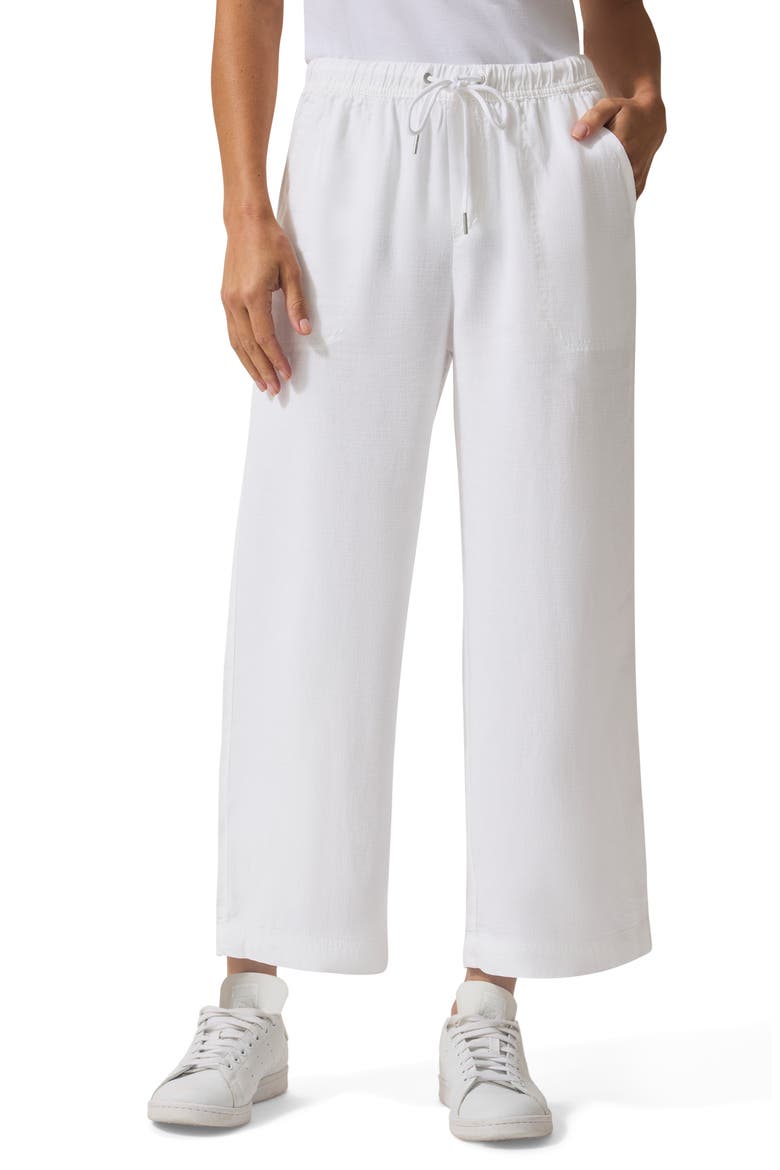 Angie Crop Wide Leg Pants, Main, color, WHITE