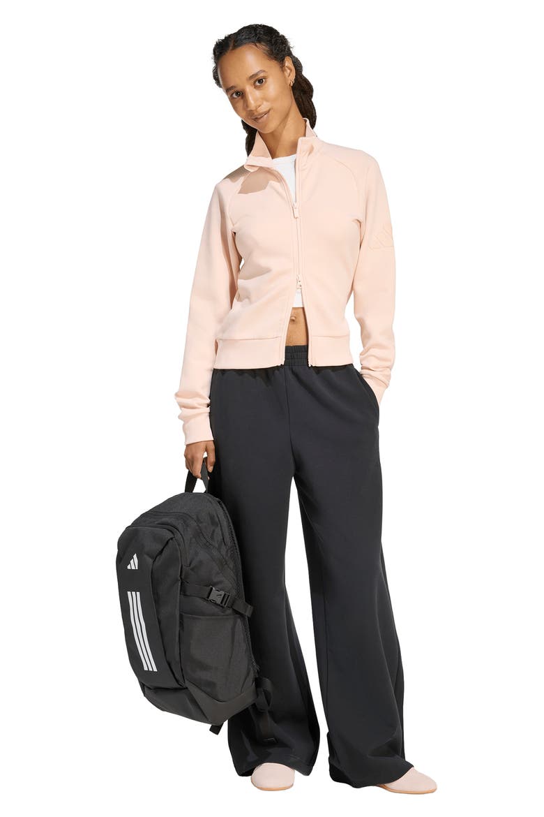 Soft Lux Slim Fit Track Jacket, Alternate, color, BLUSH PINK/ /