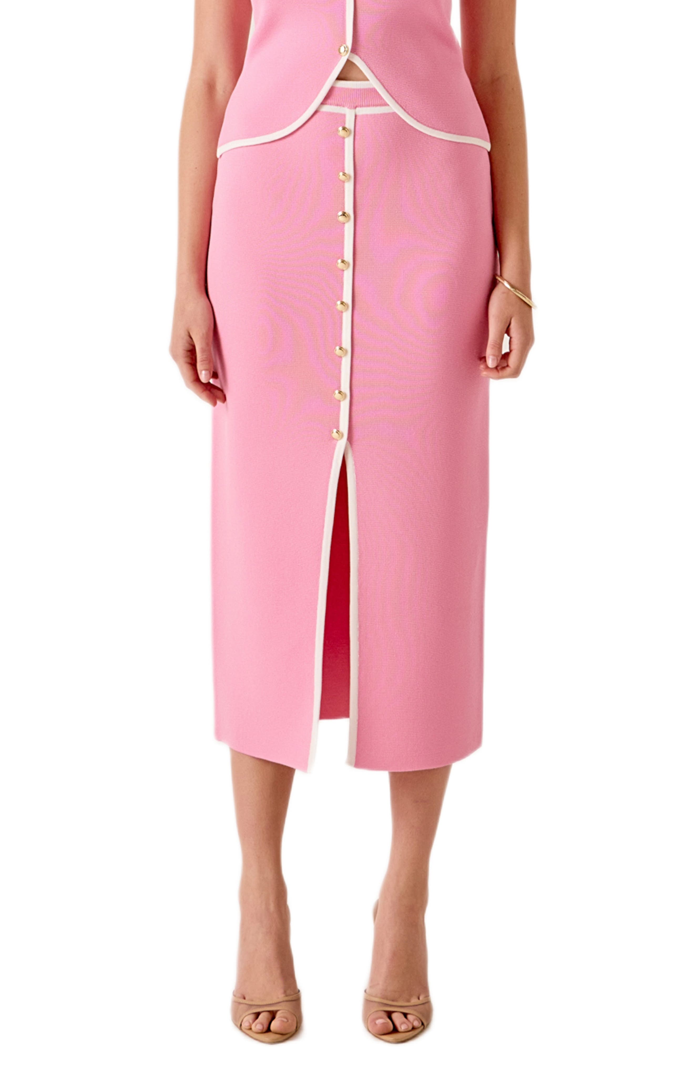Contrast Border Midi Skirt - image 3