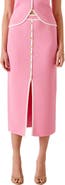 MARSY Contrast Border Midi Skirt