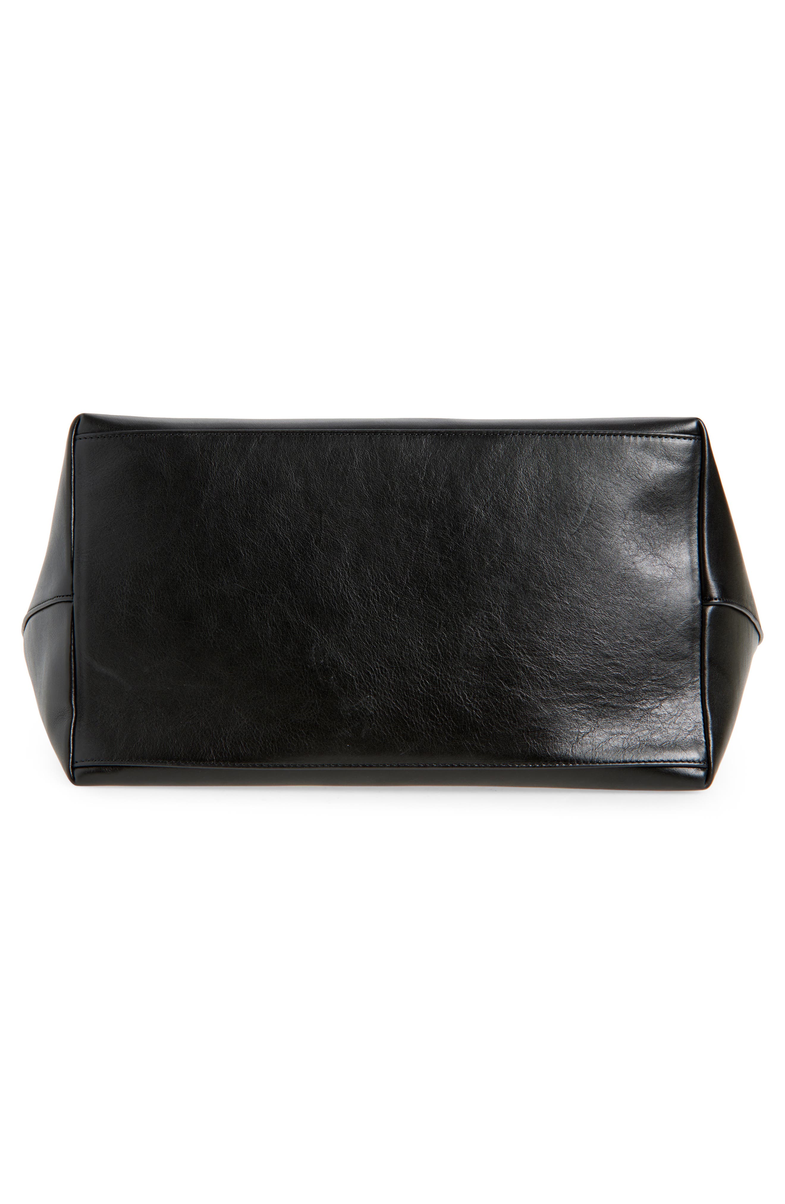 LIFFNER Large Sprout Leather Tote, Alternate, color, Black