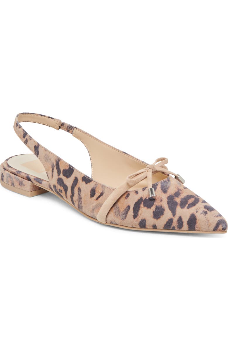 Dolce Vita Payge Pointed Toe Slingback Pump, Main, color, Light Leopard Suede